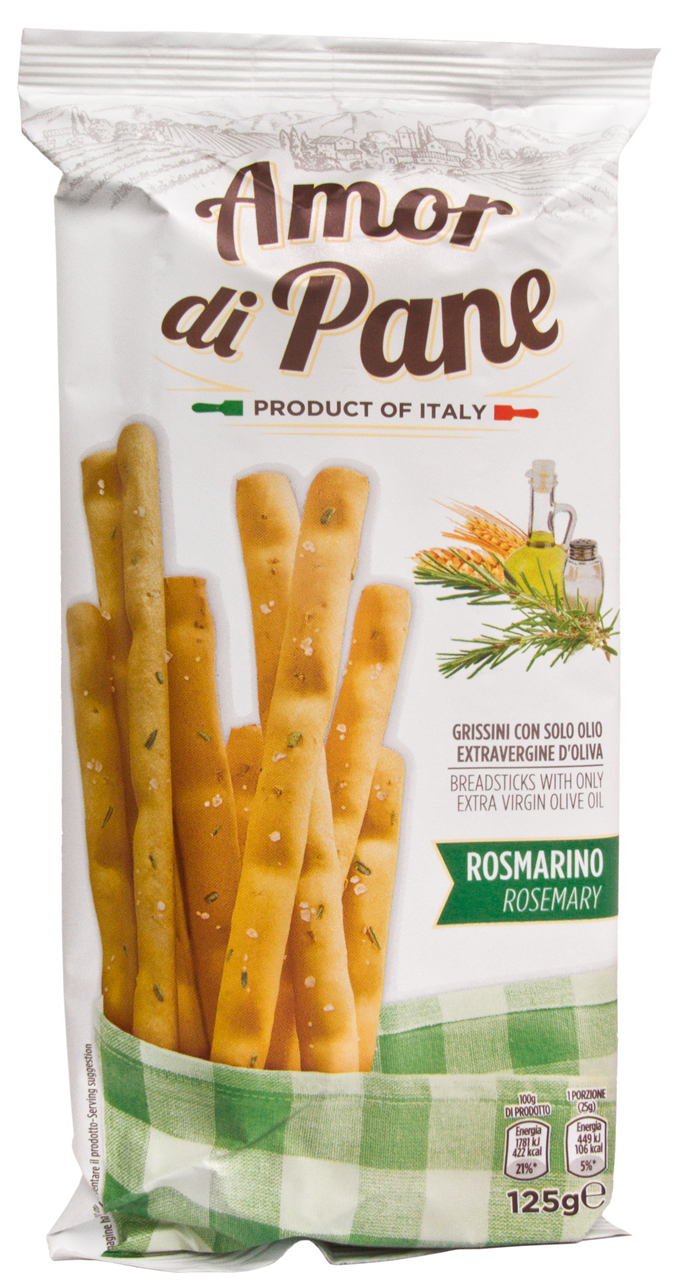 Grissini con olio extra vergine  e rosmarino