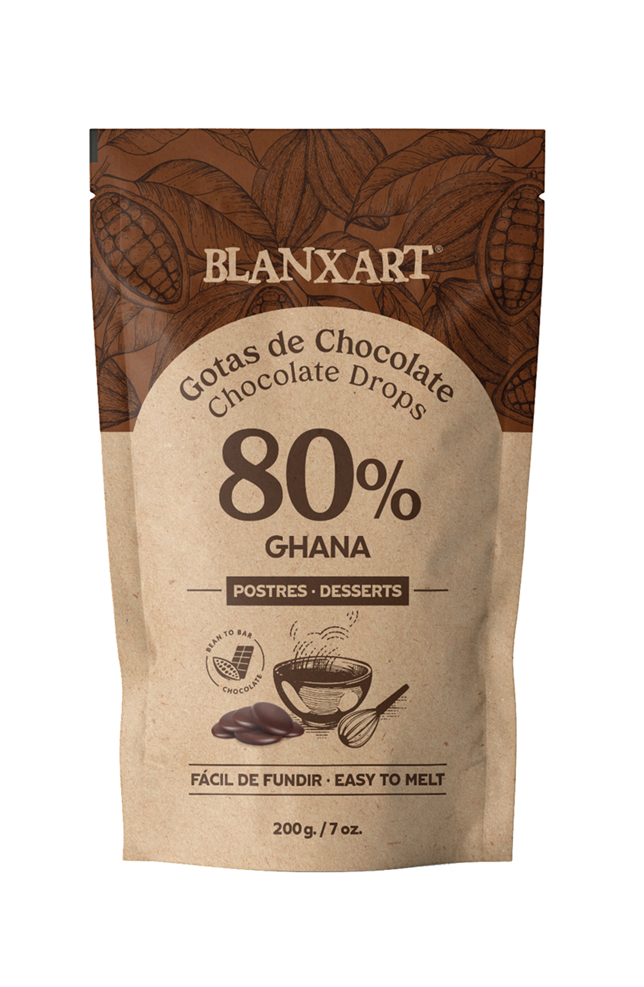 Gotas de Chocolate 80 % Ghana