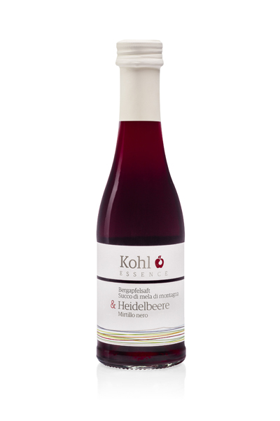 Bergapfelsaft (80%) mit Heidelbeere (20%)