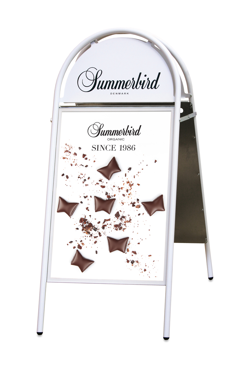 Summerbird-Gehwegaufsteller incl. zwei Frontplatten