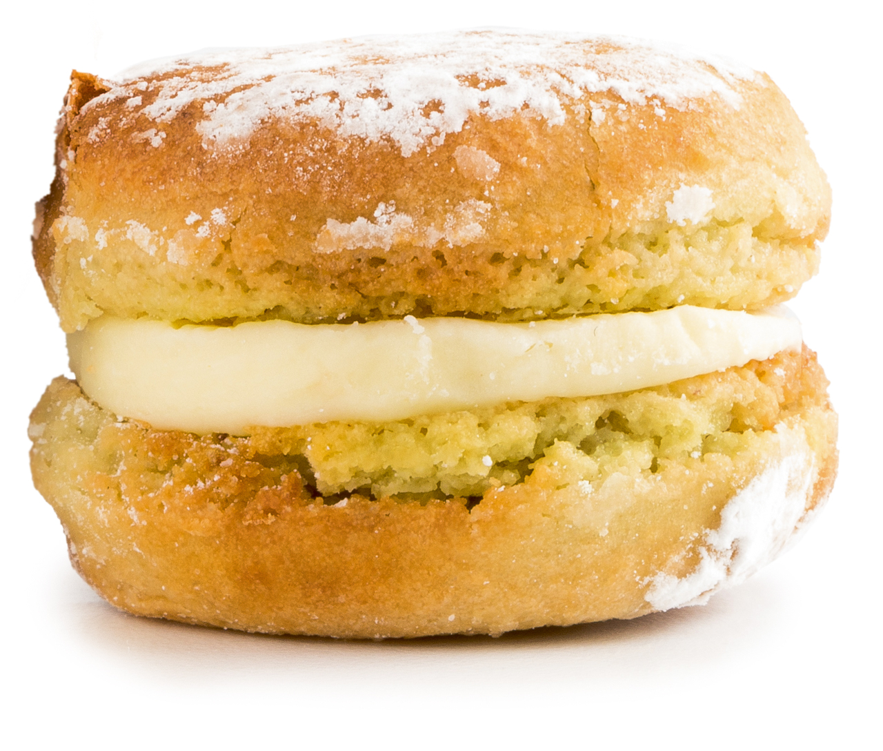 Amaretto gusto pistacchio farcito cioccolato bianco e maraschino