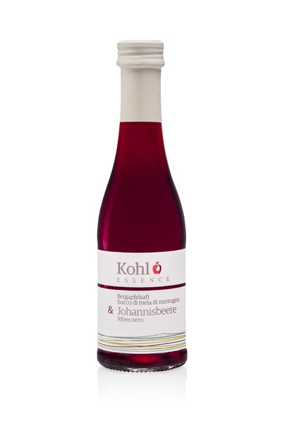 Bergapfelsaft (85%) mit Johannisbeere (15%)