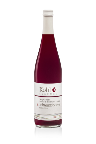 Bergapfelsaft (85%) mit Johannisbeere (15%)